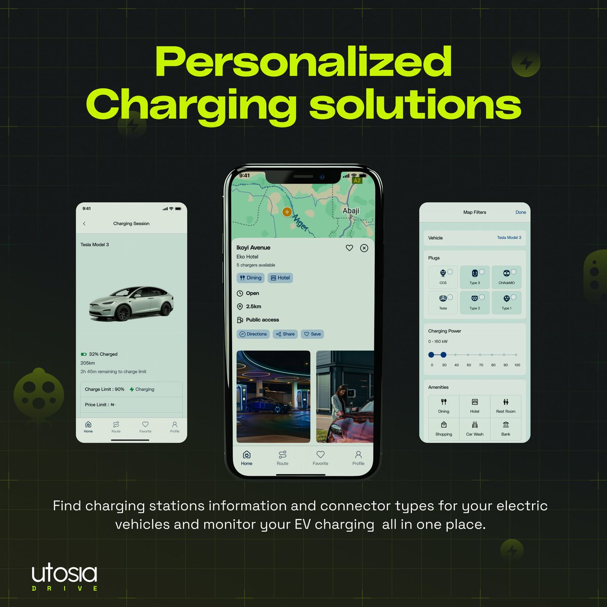 utosiaenergy's tweet photo. Designed for You, Powered by Innovation. We provide end-to-end personalized EV charging services, from site assessment to setup and support. Drive electric, your way.
#PersonalEVSupport #EVInstallation #ChargeWithEase #SmartEnergySolutions #CleanDriveNigeria #EVFlexibility https://t.co/wlWIBFSD05