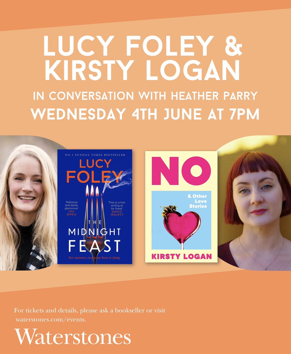 Waterstones Edinburgh West End (@waterstones_edi) on Twitter photo Join bestselling authors <a href="/lucyfoleytweets/">Lucy Foley 💙💛🇺🇦</a> and <a href="/kirstylogan/">Kirsty Logan</a> on TONIGHT (4th June) at 7pm, as they chat to <a href="/HeatherParryUK/">Heather Parry</a> about their new books, The Midnight Feast and No & Other Love Stories. waterstones.com/events/an-even… Join bestselling authors <a href="/lucyfoleytweets/">Lucy Foley 💙💛🇺🇦</a> and <a href="/kirstylogan/">Kirsty Logan</a> on TONIGHT (4th June) at 7pm, as they chat to <a href="/HeatherParryUK/">Heather Parry</a> about their new books, The Midnight Feast and No & Other Love Stories. waterstones.com/events/an-even…