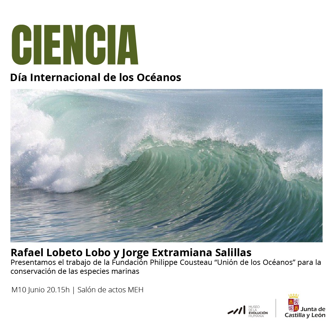 MuseoEvoluciónHumana (@museoevolucion) on Twitter photo 🌊 El próximo martes presentamos el trabajo de la Fundación Philippe Cousteau "Unión de los Océanos" para la conservación de las especies marinas de la mano de Rafael Lobeto Lobo y Jorge Extramiana Salillas. <a href="/FundacinPhilip1/">Fundación Philippe Cousteau</a>
🗓️ Martes, 10/06
⌚ 20:15h
📍 Salón de actos del MEH 🌊 El próximo martes presentamos el trabajo de la Fundación Philippe Cousteau "Unión de los Océanos" para la conservación de las especies marinas de la mano de Rafael Lobeto Lobo y Jorge Extramiana Salillas. <a href="/FundacinPhilip1/">Fundación Philippe Cousteau</a>
🗓️ Martes, 10/06
⌚ 20:15h
📍 Salón de actos del MEH
