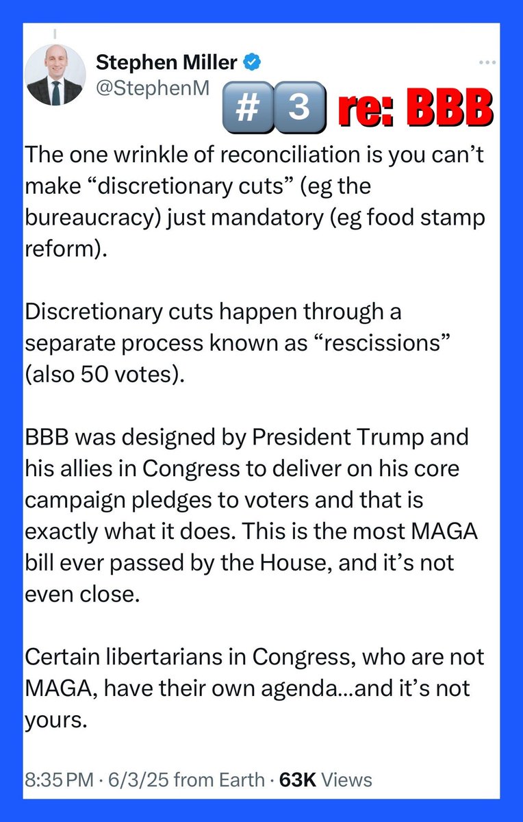 WenMaMa2's tweet photo. .🚨 #T4MAGAt #A06045 🚨
✅Thank you, @elonmusk PATRIOT🇺🇸
👉 He is worried about our country’s DEBT, so he wants #DOGE_CUT (very serious CUT) to shrink our debt! This is important! 💯
✅ Thank you, Mr. President Trump @POTUS @realDonaldTrump 🇺🇸🤩
We know you have our back!
We need #TheBigBeautifulBill #BBB
✅ We thank our GOP lawmakers @SpeakerJohnson
@LeaderJohnThune
Please do the “RIGHT THING”, be bold, do the CUT based on @DOGE findings!
We are family #MagaFamily #UltraMagaLOVE to #MAGA
✅ @WhiteHouse @StephenM