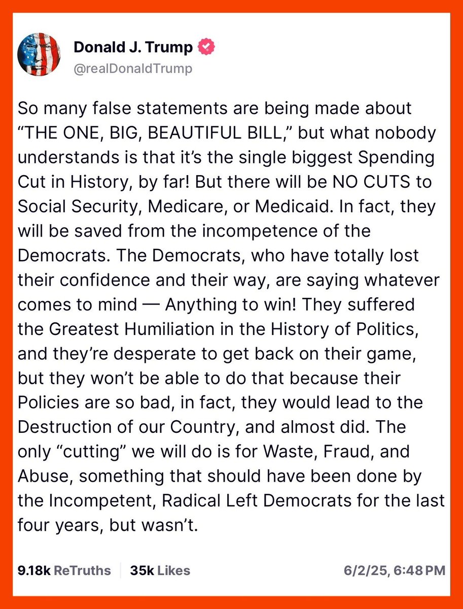 WenMaMa2's tweet photo. .🚨 #T4MAGAt #A06045 🚨
✅Thank you, @elonmusk PATRIOT🇺🇸
👉 He is worried about our country’s DEBT, so he wants #DOGE_CUT (very serious CUT) to shrink our debt! This is important! 💯
✅ Thank you, Mr. President Trump @POTUS @realDonaldTrump 🇺🇸🤩
We know you have our back!
We need #TheBigBeautifulBill #BBB
✅ We thank our GOP lawmakers @SpeakerJohnson
@LeaderJohnThune
Please do the “RIGHT THING”, be bold, do the CUT based on @DOGE findings!
We are family #MagaFamily #UltraMagaLOVE to #MAGA
✅ @WhiteHouse @StephenM