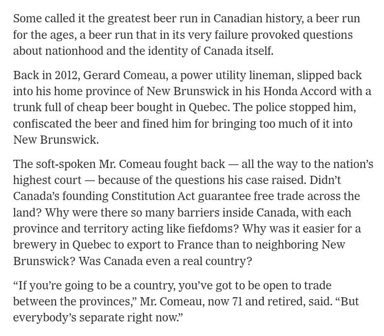 Hero: "As Trump’s Tariffs Nudge Canada Toward Free Interprovincial Trade, Gerard Comeau Gets His Revenge"  nytimes.com/2025/06/04/wor…