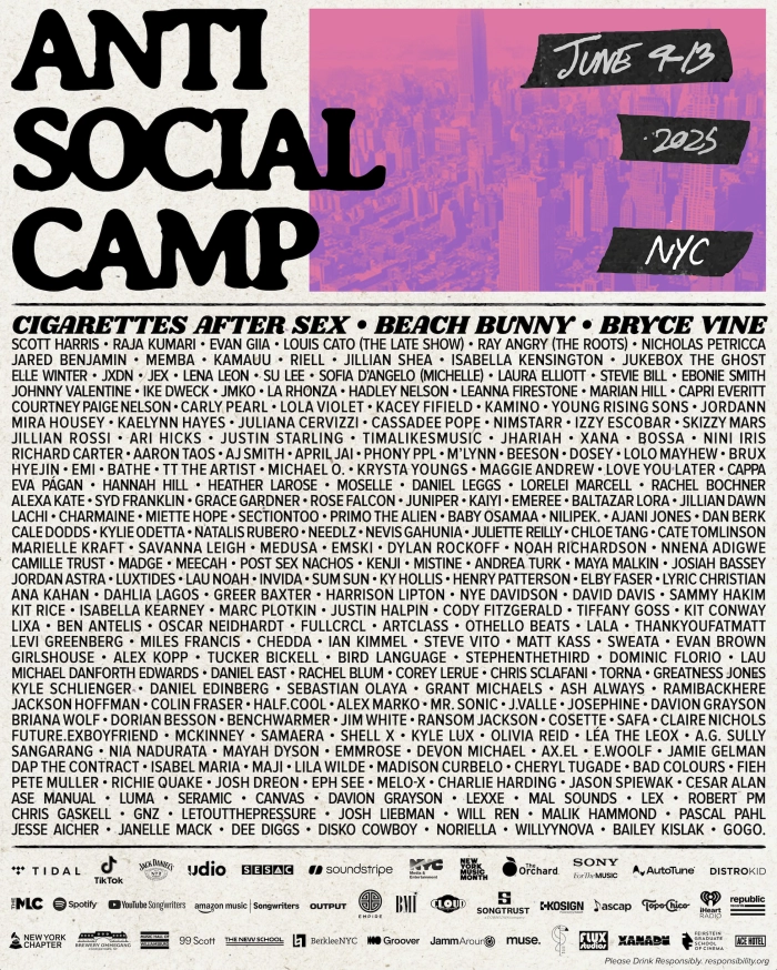 .@avamax irá participar da cerimônia de abertura do 'Anti Social Camp' em Nova Iorque, Nova Iorque, no dia 9 de junho.

O evento é o maior acampamento de composição do mundo, com a missão de revitalizar a cena musical da cidade.