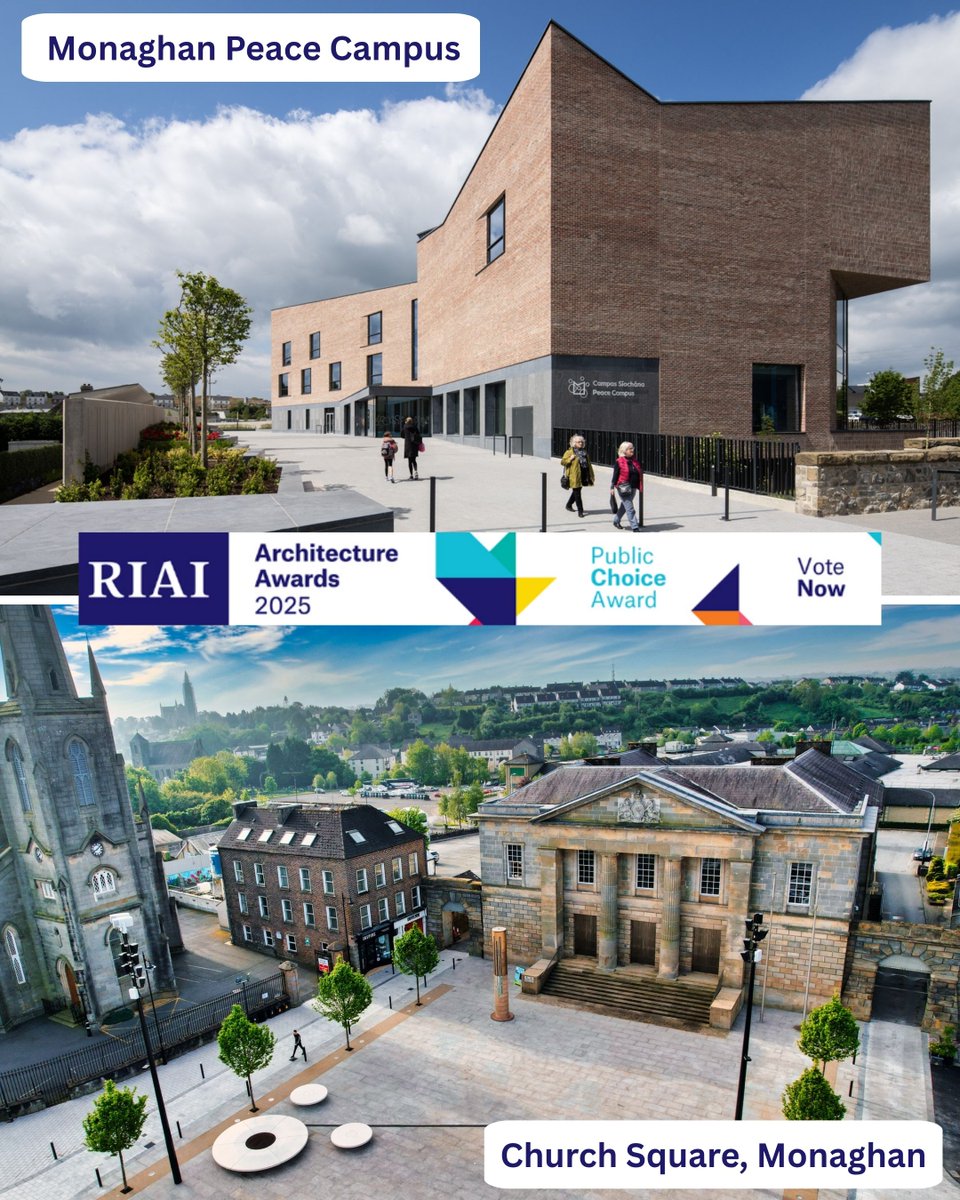 Monaghan County Council (@monaghancoco) on Twitter photo 🎉 Monaghan Peace Campus & Church Square are shortlisted for the 2025 <a href="/RIAIOnline/">RIAI</a> Public Choice Award! 🏛️✨
Show your support & vote here 👉 riai.ie/public-choice-…
#RIAIAwards #PublicChoiceAward #MonaghanPeaceCampus #ChurchSquare
<a href="/HBDarchitects/">Hall Black Douglas Architects</a>
<a href="/henryjlyons/">Henry J Lyons</a> 🎉 Monaghan Peace Campus & Church Square are shortlisted for the 2025 <a href="/RIAIOnline/">RIAI</a> Public Choice Award! 🏛️✨
Show your support & vote here 👉 riai.ie/public-choice-…
#RIAIAwards #PublicChoiceAward #MonaghanPeaceCampus #ChurchSquare
<a href="/HBDarchitects/">Hall Black Douglas Architects</a>
<a href="/henryjlyons/">Henry J Lyons</a>