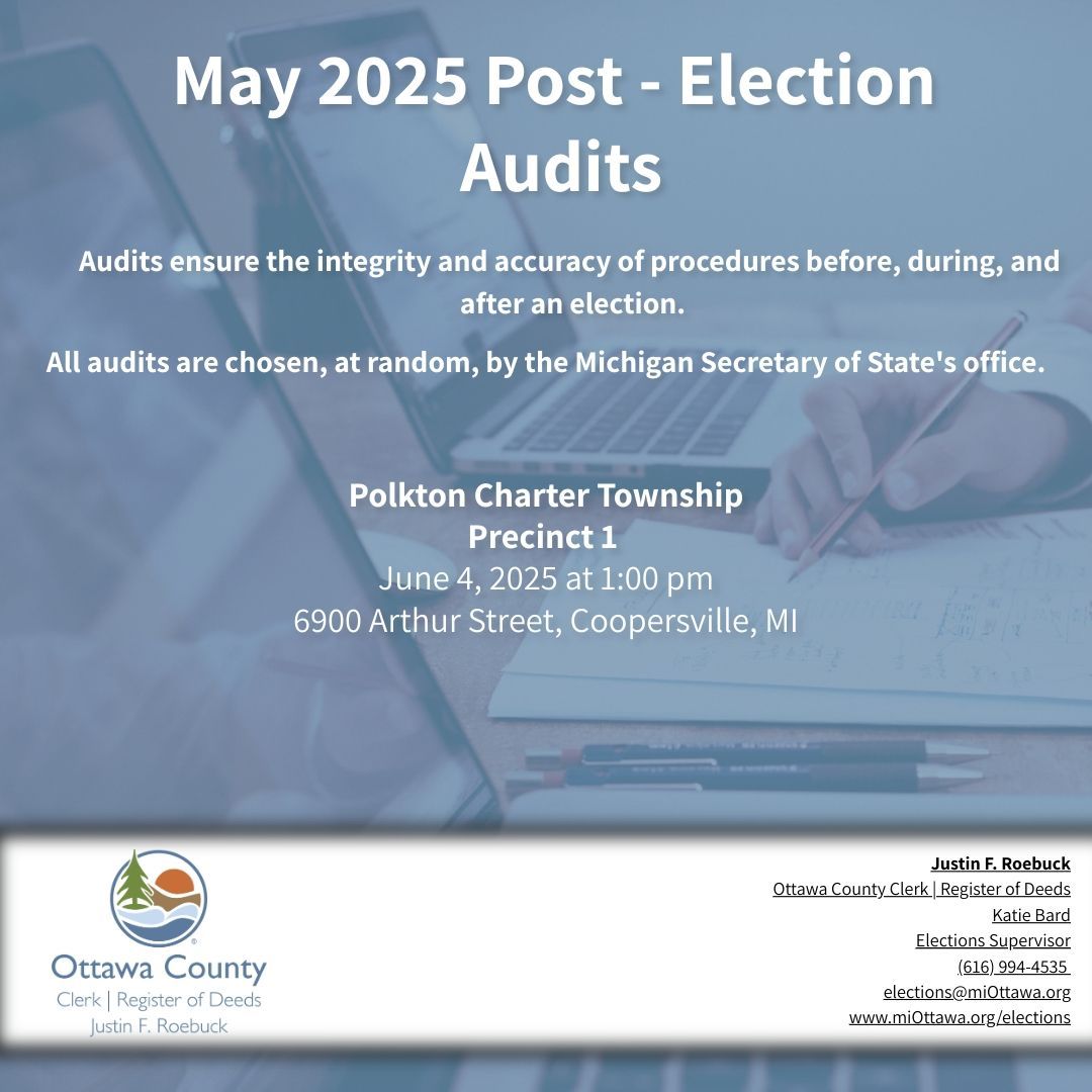 The May 2025 Post-Election Audits have been scheduled.  Here is the Audit schedule for today. The public is welcome to join us.