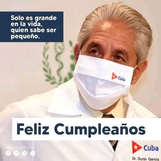 Muchas felicidades querido Doctor. Un fuerte abrazo desde la provincia de #Holguín.
#CubaPorLaVida