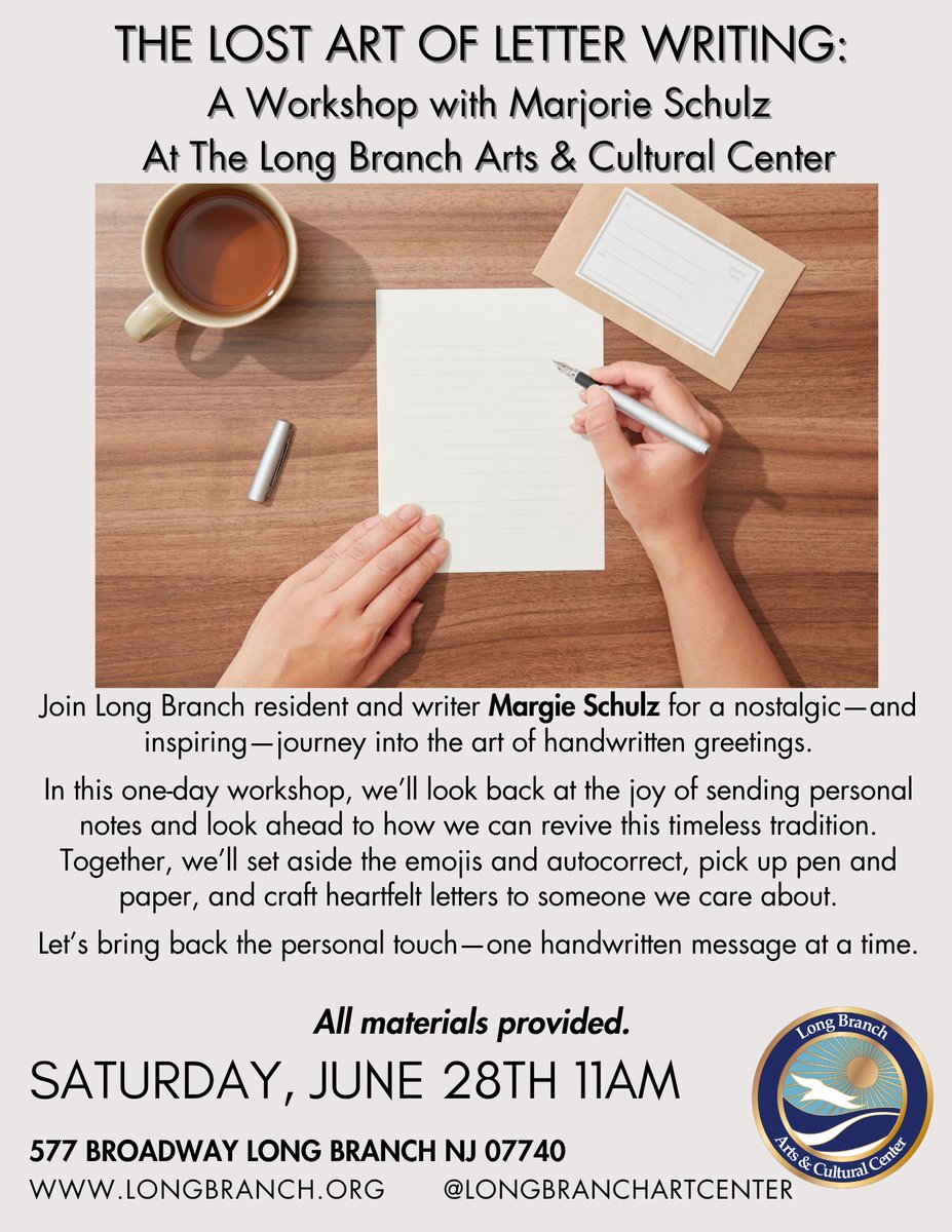 The Lost Art of Letter Writing
Join LB writer, Margie Schulz for an inspiring journey into the art of handwritten greetings &amp; create a heartfelt letter to someone you love!
Saturday, June 28th at 11AM
All materials provided