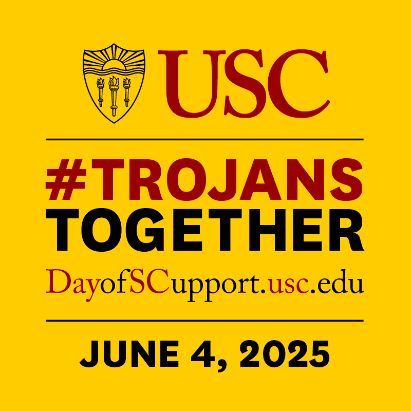 Today is USC Day of SCupport! Your Trojan Family across the globe is counting on you! Make a difference for the areas that mean the most to you. 🌎

🔗 dayofscupport.usc.edu