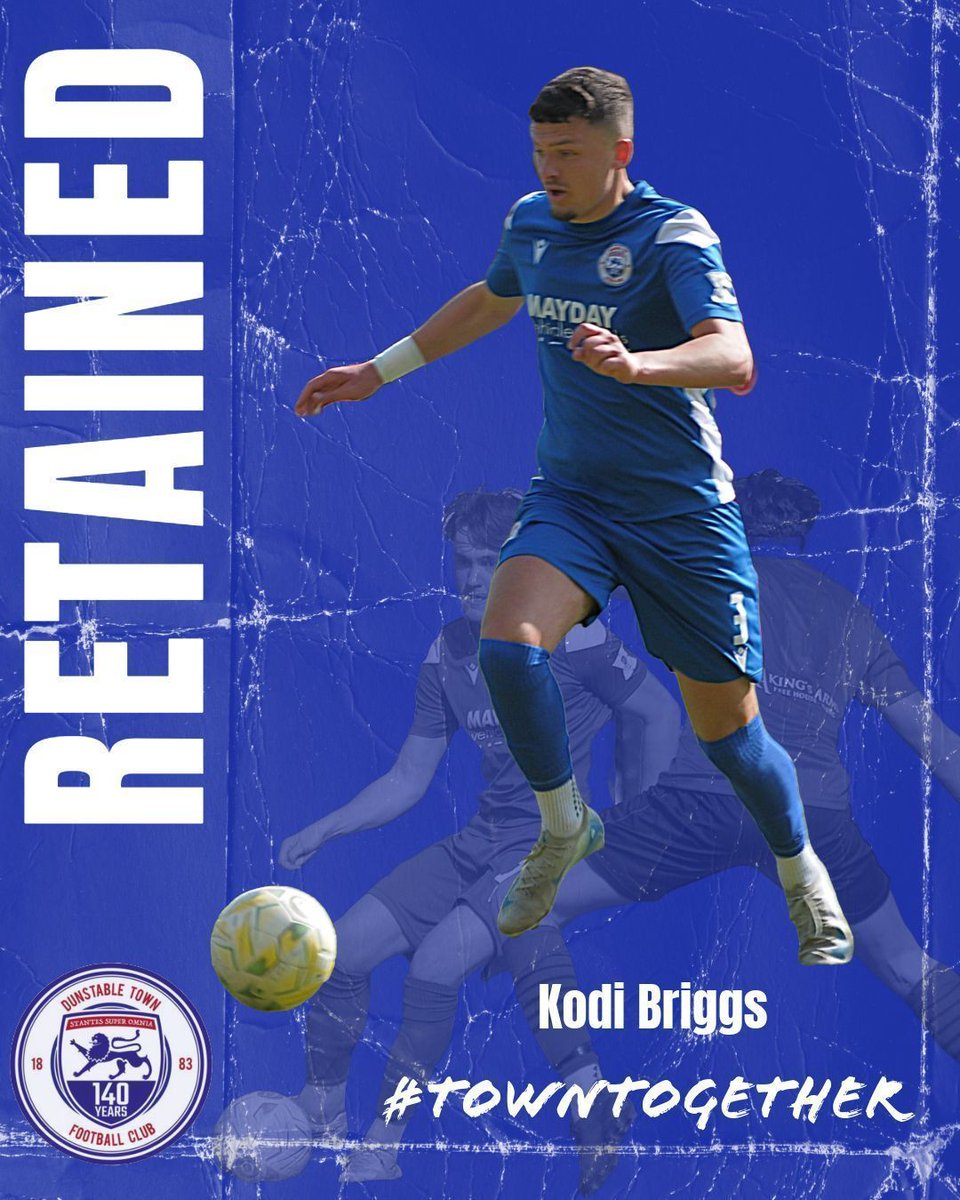 🤝 PLAYER NEWS | We are also happy to announce that Kodi Briggs has committed to signing forms for the coming season.

The left sided player can play at either left back or wing back.

His goal at Kempston Rovers contributed to a fine 3-2 away win.

#towntogether #youareenough
