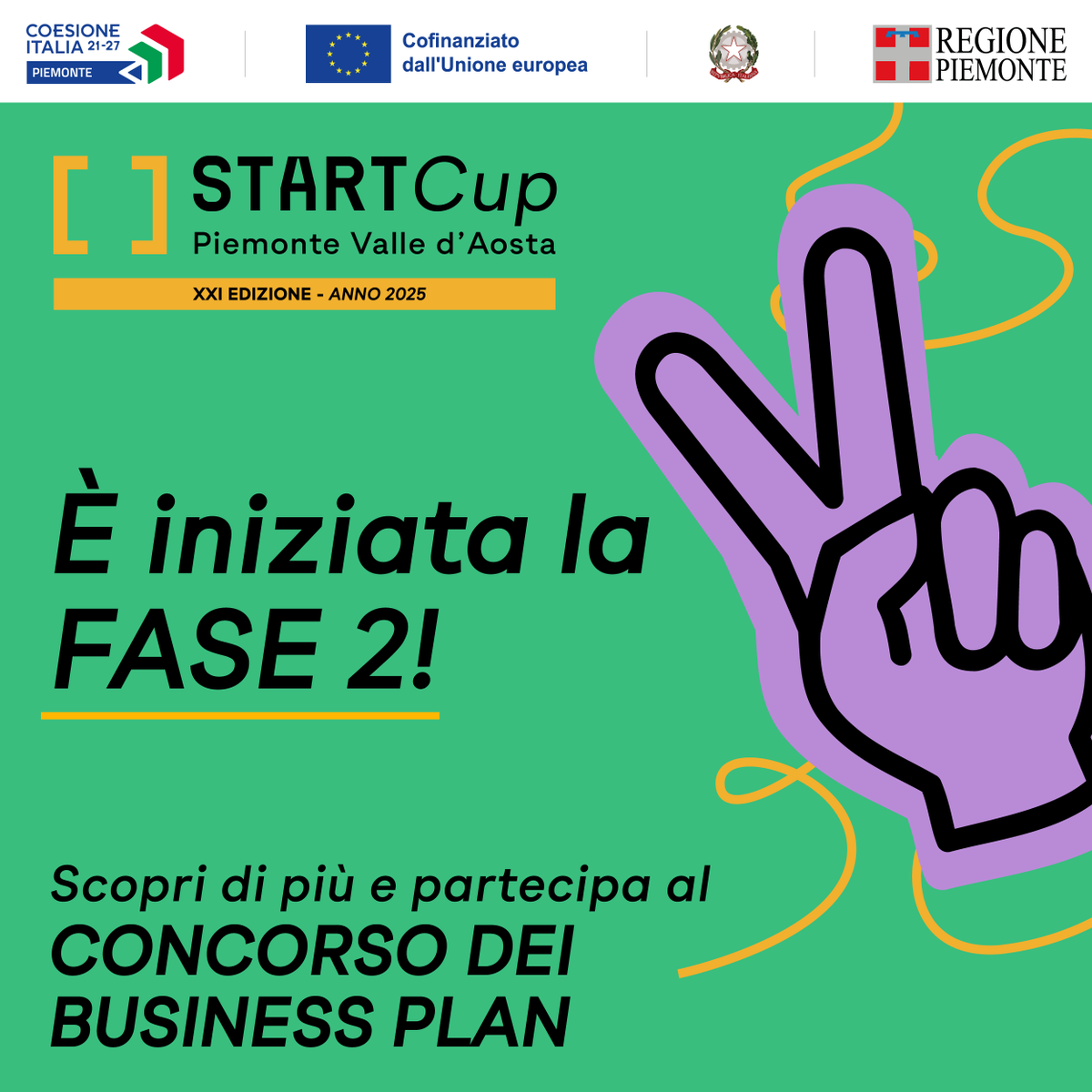 ✌️ È partita la Fase 2 di <a href="/StartCupPiemVdA/">Start Cup Piemonte Valle d'Aosta</a> !
🚀 Oltre 65.000 € in palio con la Business Plan Competition.
💡 Hai un’idea? Puoi partecipare anche se hai saltato la Fase 1.
🗓️ Scadenza: 28 luglio
🔗 Info: lnkd.in/dT6QXgvh
#Startup #Innovazione  #BusinessPlan #StartCup2025