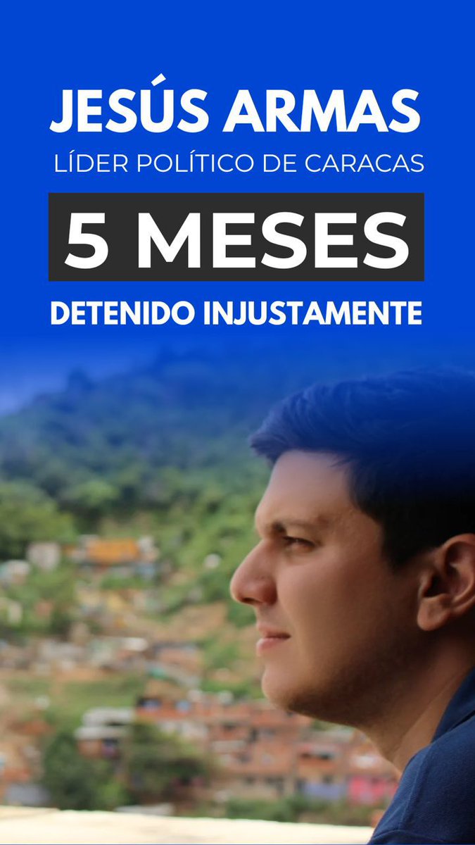 Libertad para Jesús Armas 
Libertad para todos los Presos Políticos 🇻🇪 

#FreeJesusArmas