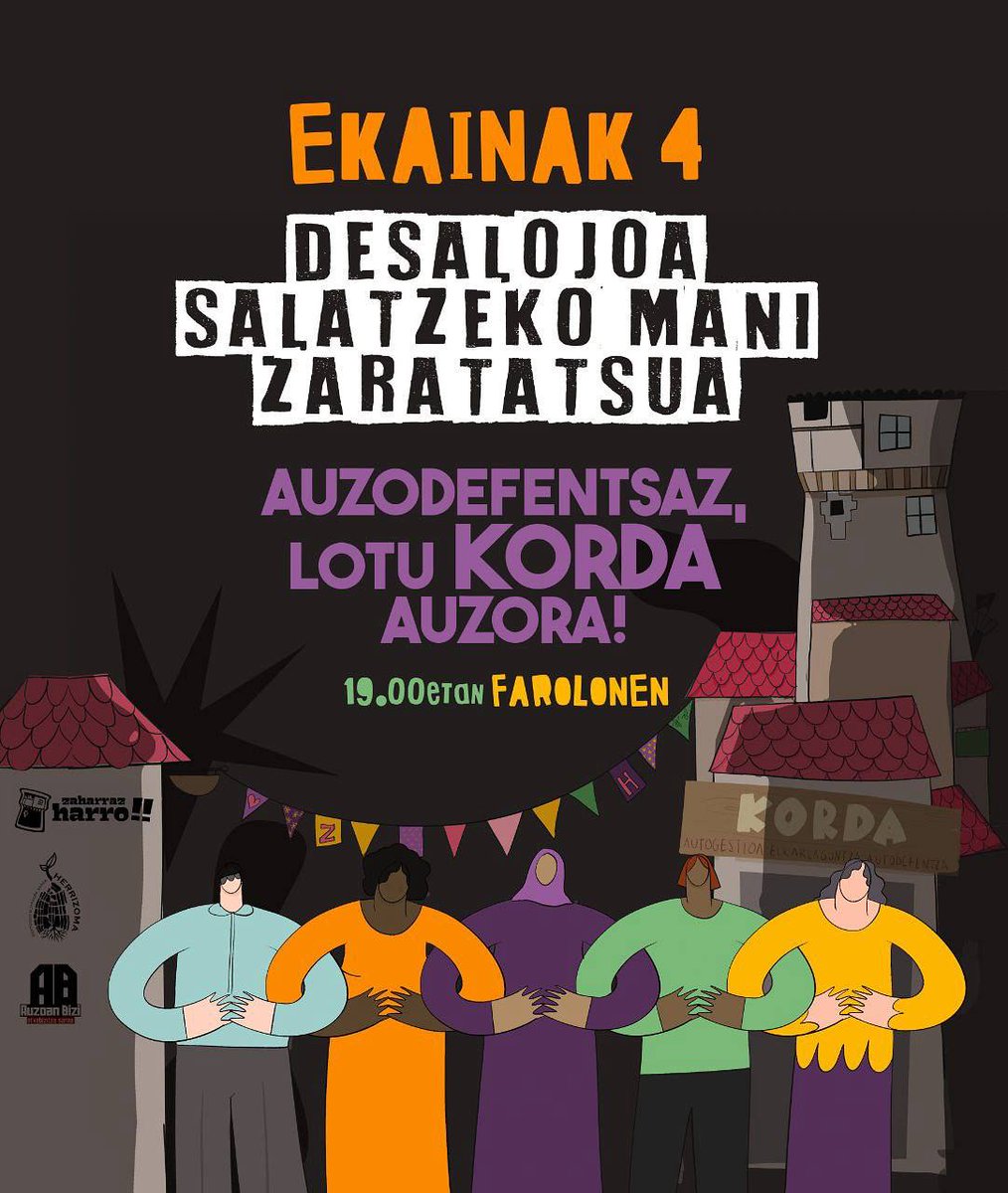 Manifestazioa deitu dute arratsaldean Kordaren desalojoa eta kide baten atxiloketa salatzeko

19.00etan hasiko da Faroloian