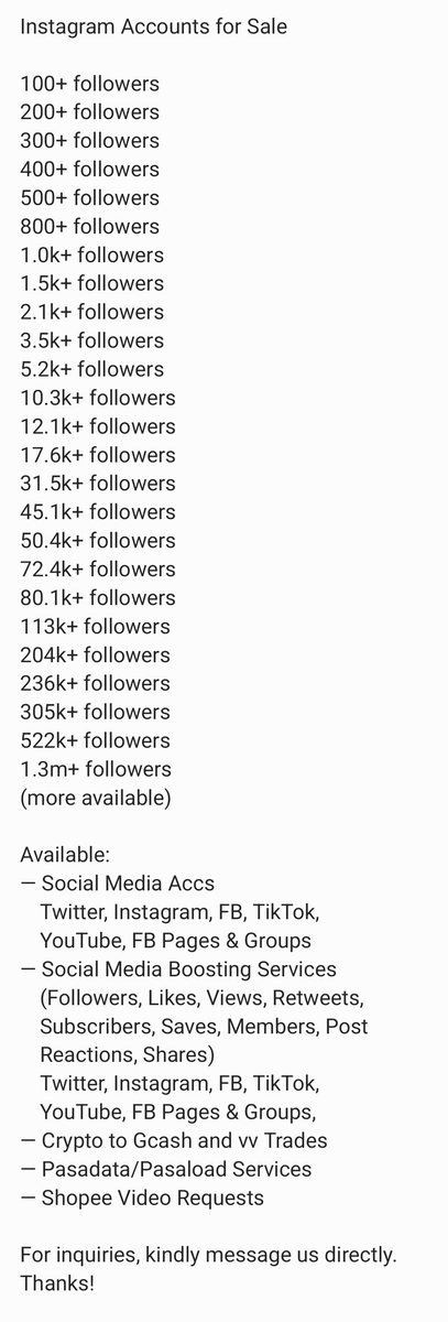 qkproofsnv's tweet photo. 📂 social media accounts for sale
— twitter, tiktok, instagram, youtube, facebook
📂 boosting services available

hi! for orders, kindly dm us or fill this out: https://t.co/H8NTpNS9e3. thank you!

wts Ifb lfs selling ig old new followers lf looking for accs ph based fb views tt https://t.co/rC9dbl1NYe