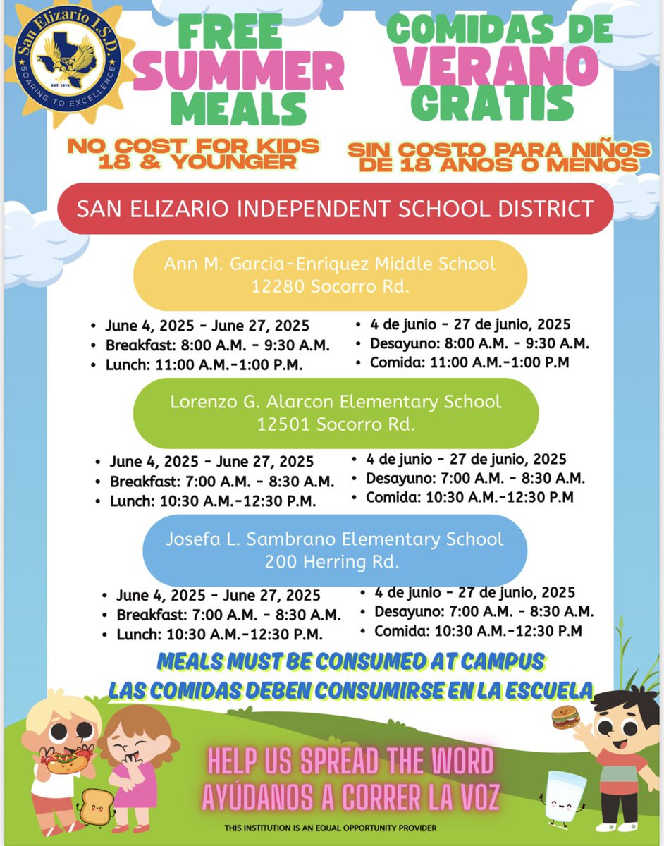 Free meals start today! 
#SanEliManoAMano