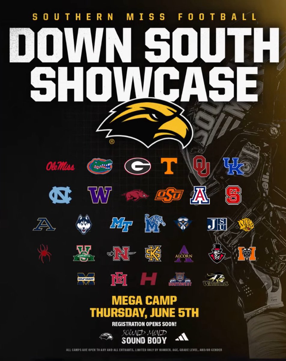 I will be attending SMSB Down South Showcase. Excited to build new relationships and connections. Ready to show off my talents!!
#Goated #Eagle

<a href="/Showtime_CoachP/">Princealex AyoOla</a> <a href="/MarcSutherland_/">Marcus Sutherland</a> @CoachReed_UA <a href="/CoachJayMitch/">Jay Simpson</a> @CoachQuinnJSU <a href="/CoachB_BROWN/">Coach Bryan Brown</a> <a href="/coach_bhall/">Brandon Hall</a> <a href="/JermainCrowell/">Jermain Crowell</a> <a href="/MichFBFrenzy/">Michigan Prep Frenzy</a>