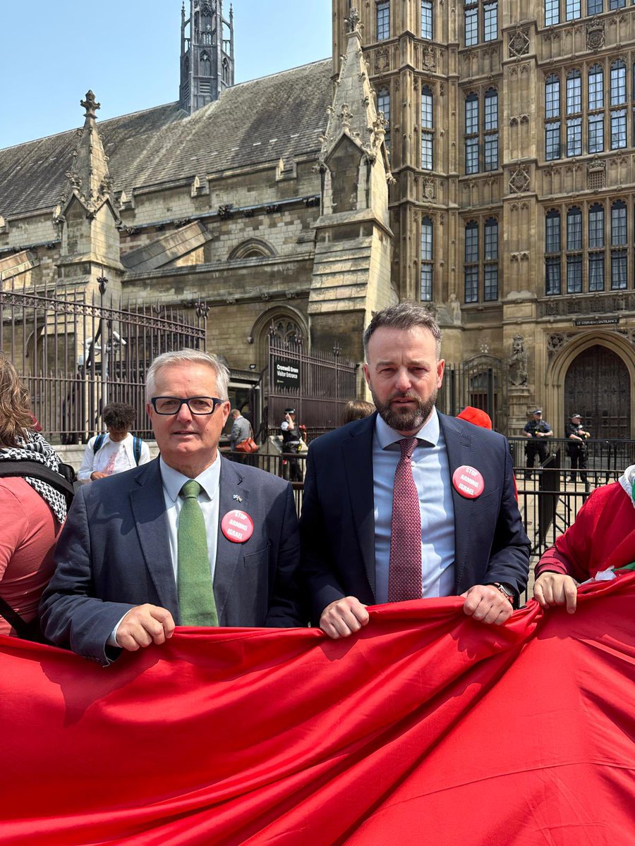 Colum Eastwood (@columeastwood) on Twitter photo Proud to join the Red Line for Palestine protest outside Westminster today, to stand with 1000s of people demanding an end to the genocide in Gaza and for world leaders to finally step up and stop arming Israel.
<a href="/BrendanOHaraMP/">Brendan O'Hara MP</a> <a href="/PSCupdates/">Palestine Solidarity Campaign</a> Proud to join the Red Line for Palestine protest outside Westminster today, to stand with 1000s of people demanding an end to the genocide in Gaza and for world leaders to finally step up and stop arming Israel.
<a href="/BrendanOHaraMP/">Brendan O'Hara MP</a> <a href="/PSCupdates/">Palestine Solidarity Campaign</a>