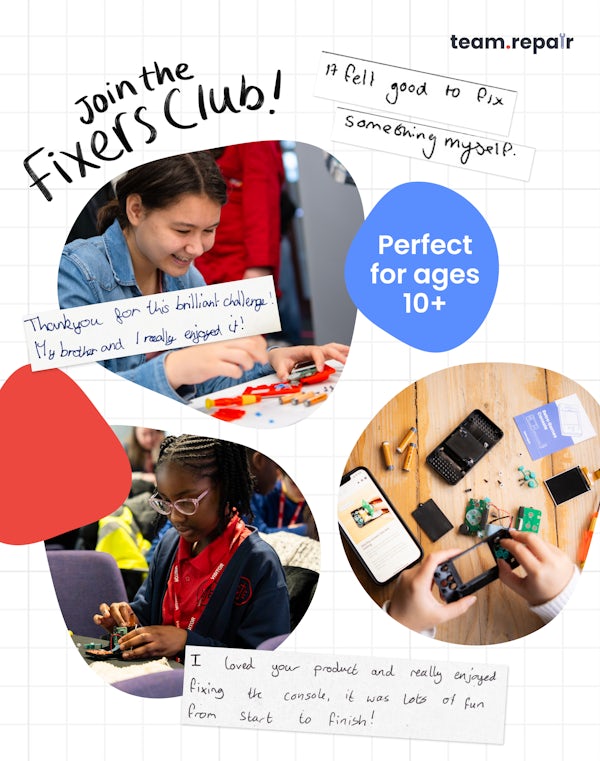 There are only four days left for you to join the Fixers Club for this summer!☀️ ⌛ 

Time is running out, so click the link in our bio and get yours now! ➡️ 
teamrepair.myshopify.com 

#FixersClub #SummerFun #JoinNow #LimitedTimeOffer #GetInvolved #Repair #STEM #Educationaltoy