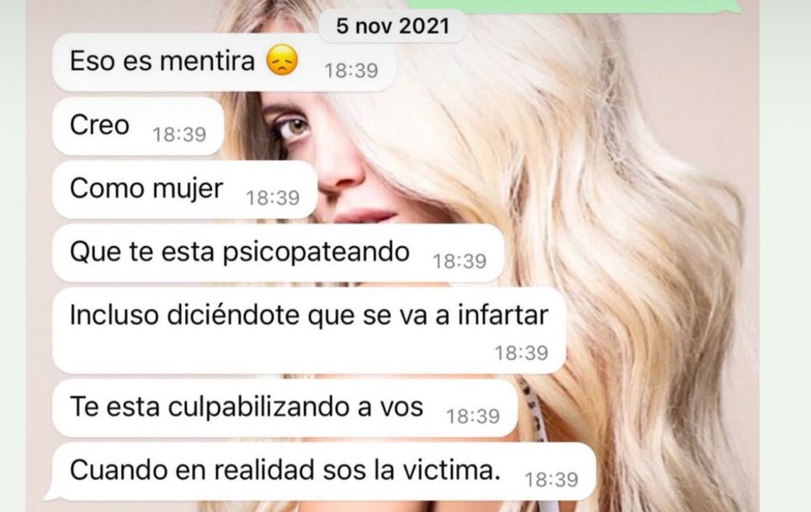inv0i's tweet photo. Acá la amante CHINA SUÁREZ , deja claro que Wanda es la víctima!!  Ella sabía donde se metía , siente placer en ir destruyendo .. las caretas hace tiempo cayeron , el karma apenas comienza https://t.co/q4LxFDmYRm