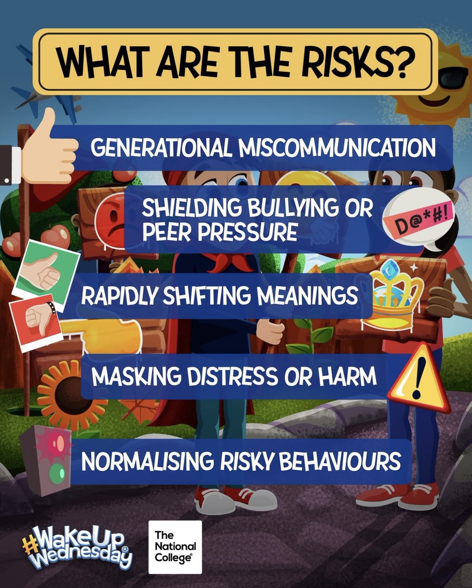 TrinityAcademyH's tweet image. Emoji overload? From 🐍 to 🤡 to 💊, not every icon means what you think. This week’s #WakeUpWednesday guide unpacks the hidden meanings in emoji use and online slang 🔍📱 Download your free copy here &amp;gt; eu1.hubs.ly/H0kJfGD0 #OnlineSafety #DigitalSafety