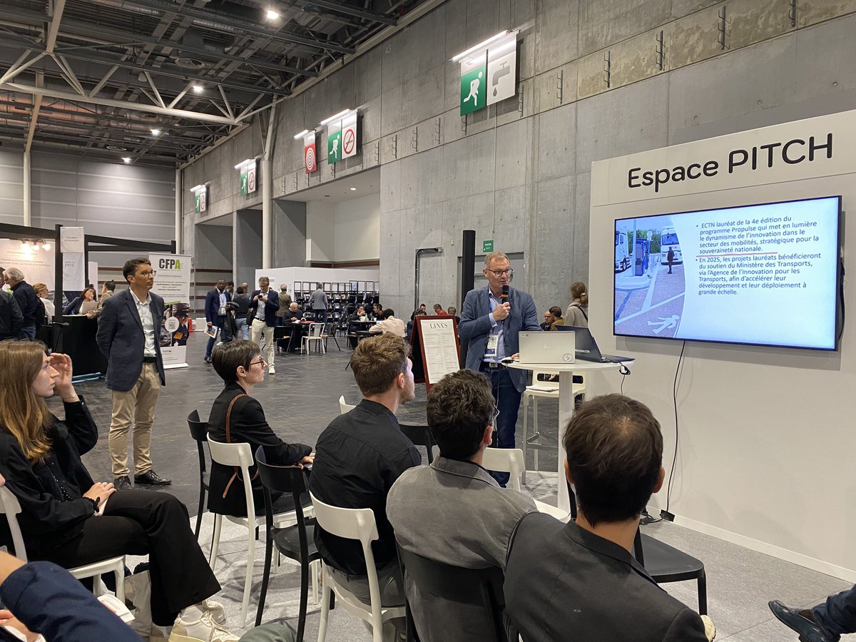 ENGIEvianeo's tweet photo. #DriveToZero 🔴🎤 Par la voix d’@erwancotard1, nous présentons sur le salon le corridor électrique pour poids lourds, porté par l’alliance ECTN. 

⚡️ ENGIE Vianeo est fière d’être lauréat de l’appel à projets #Propulse de @Agence_IT_Gouv aux côtés de @sanef_groupe @cevalogistics https://t.co/WEc9Vr19R4