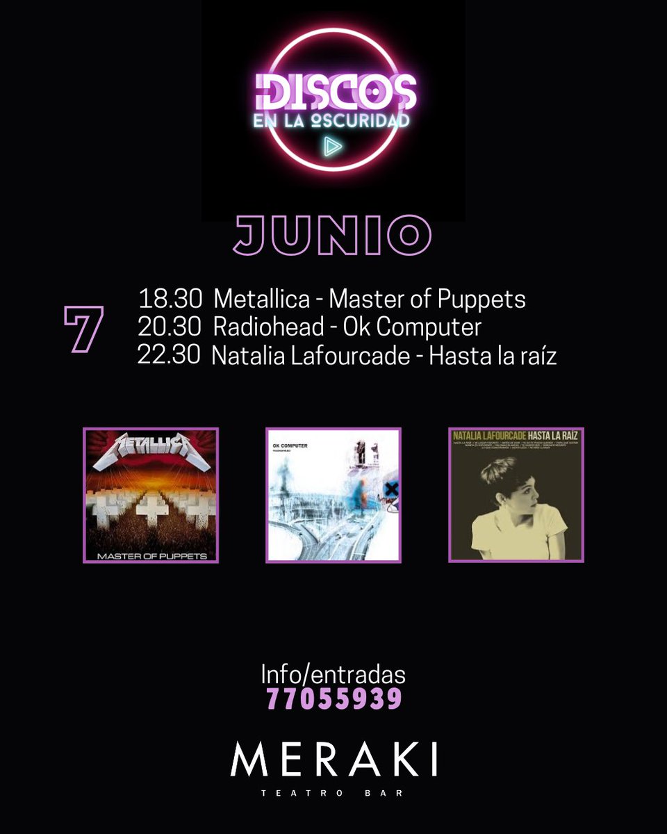patopeters's tweet photo. Si están buscando una experiencia distinta, dense una vuelta por Discos en la oscuridad, en @MerakiTeatroBar. 

Los días 7, 8 y 13 de junio, nueve grandes álbumes, reproducidos en audio digital de alta resolución, a través de altavoces pro, y en completa oscuridad. https://t.co/CsAweoL0qn