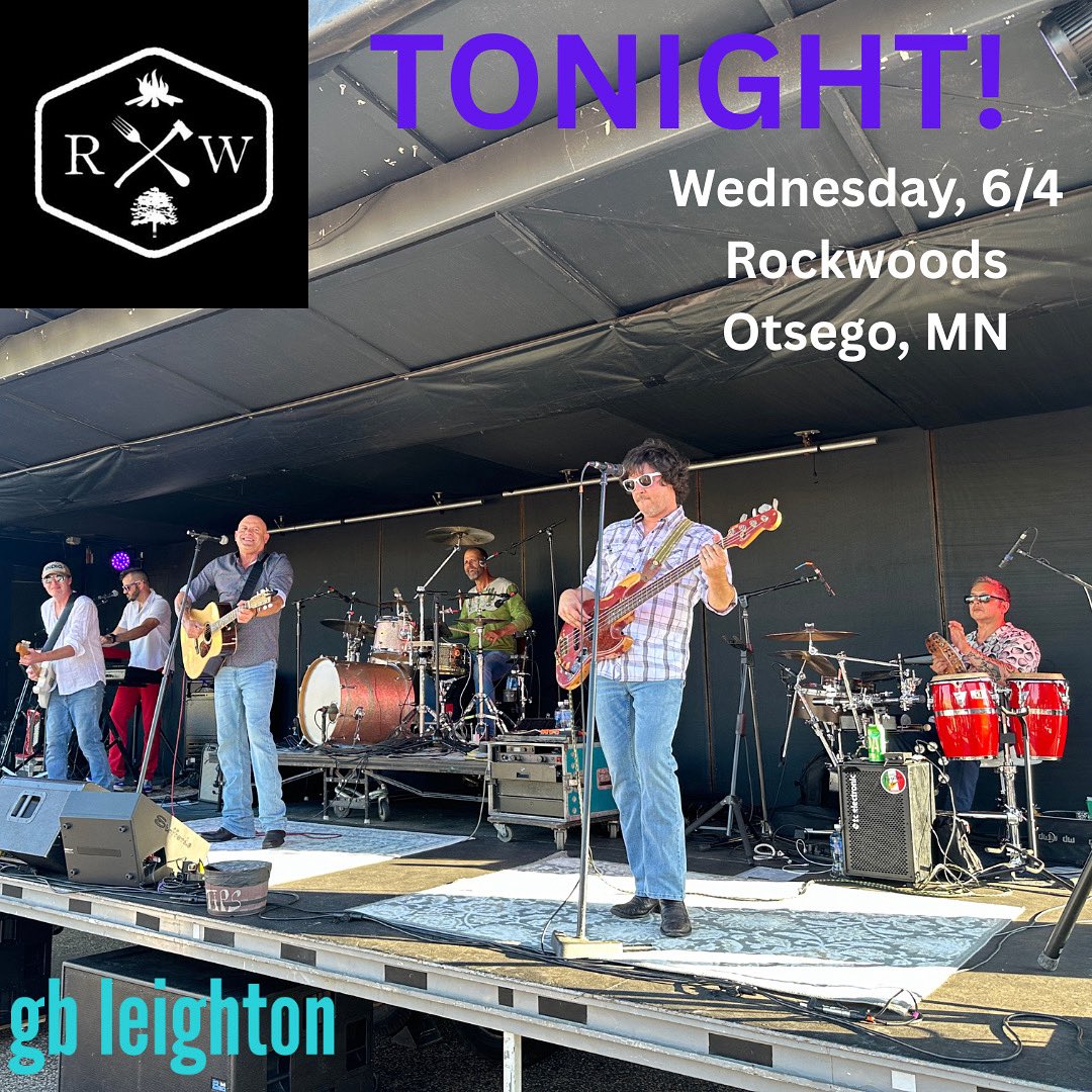 GBLeighton's tweet image. Good morning, happy Wednesday! Tonight, 6/4, GB Leighton is at Rockwoods in Otsego! Full band show starts at 7:00 pm. 
facebook.com/events/s/bonfi…
Hope to see you there! 
gbleighton.com 
#gbleighton #rockwoodsmn #bonfirewednesday #gbbelieve #gbleightonbelieve