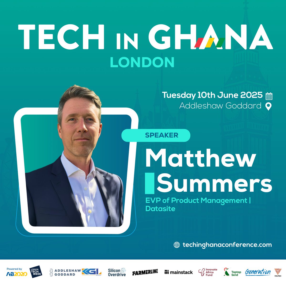 Matt Summers helps teams scale with purpose. 

From SaaS to FinTech, he drives outcomes through OKRs, AI, and platform thinking. Now EVP of Product <a href="/DatasiteGlobal/">Datasite</a> , he's leading the charge in B2B innovation.

Catch him at #TechInGhana London → techinghanaconference.com