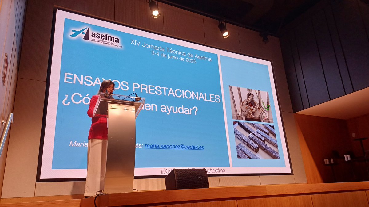 Maria Sanchez presenta la última ponencia de la #XIVJornadaTecnicaAsefma sobre los ensayos prestacionales