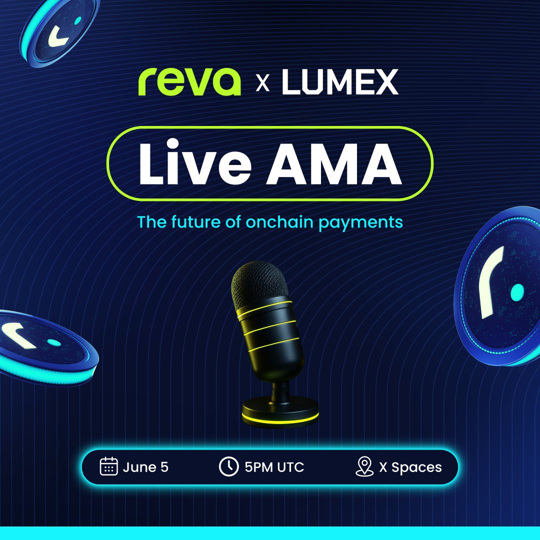 We’re going live with <a href="/web3lumex/">Lumex</a> 🟩

Talking about AI-native universal payments &amp; what’s next in the AI x Stablecoin space

🗓️ June 5 
🕒 5PM UTC

Got questions? See you there 👇
x.com/i/spaces/1RDGl…