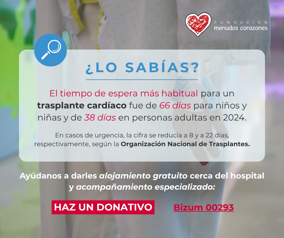 ❤️ Las #cardiopatíascongénitas son crónicas, no se curan. Y, a veces, un #trasplantecardíaco es la única esperanza.

Hoy, en el #DíaDelDonante, damos las gracias a quienes salvan vidas con su generosidad ✨. ¡Vuestras decisiones dan segundas oportunidades!

📊 <a href="/ONT_esp/">Organización Nacional de Trasplantes</a> #DND2025
