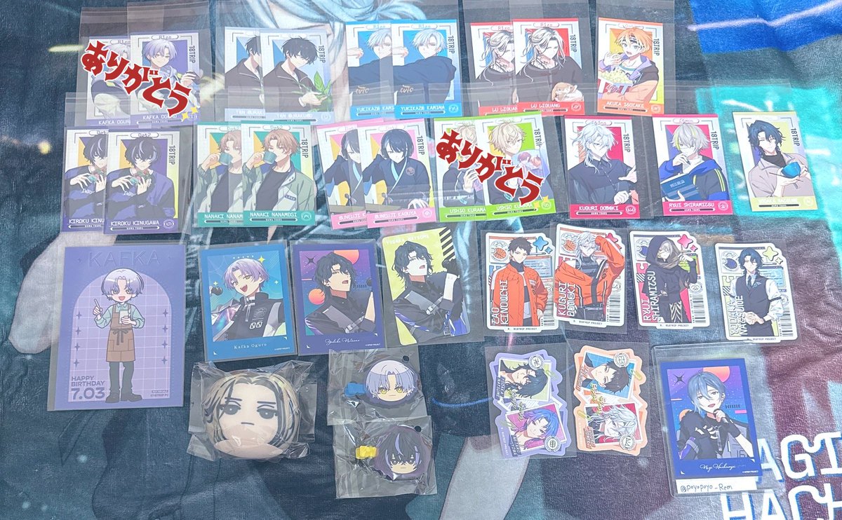 【交換・譲渡】エイトリ 18TRIP アニメイト 特典 イラストカード アニカフェ ブロマイド ステッカー 前髪クリップ おまんじゅう タワレコ ミニフォト

譲:可不可 添 雪風 礼光 あく太 季肋 七基 宗氏 太緒 潜 琉衣 夜鷹 子タろ
求:ツリー下缶バッジor 
同異種練牙 凪&gt;幾成 子タろor
ツリー記載額→