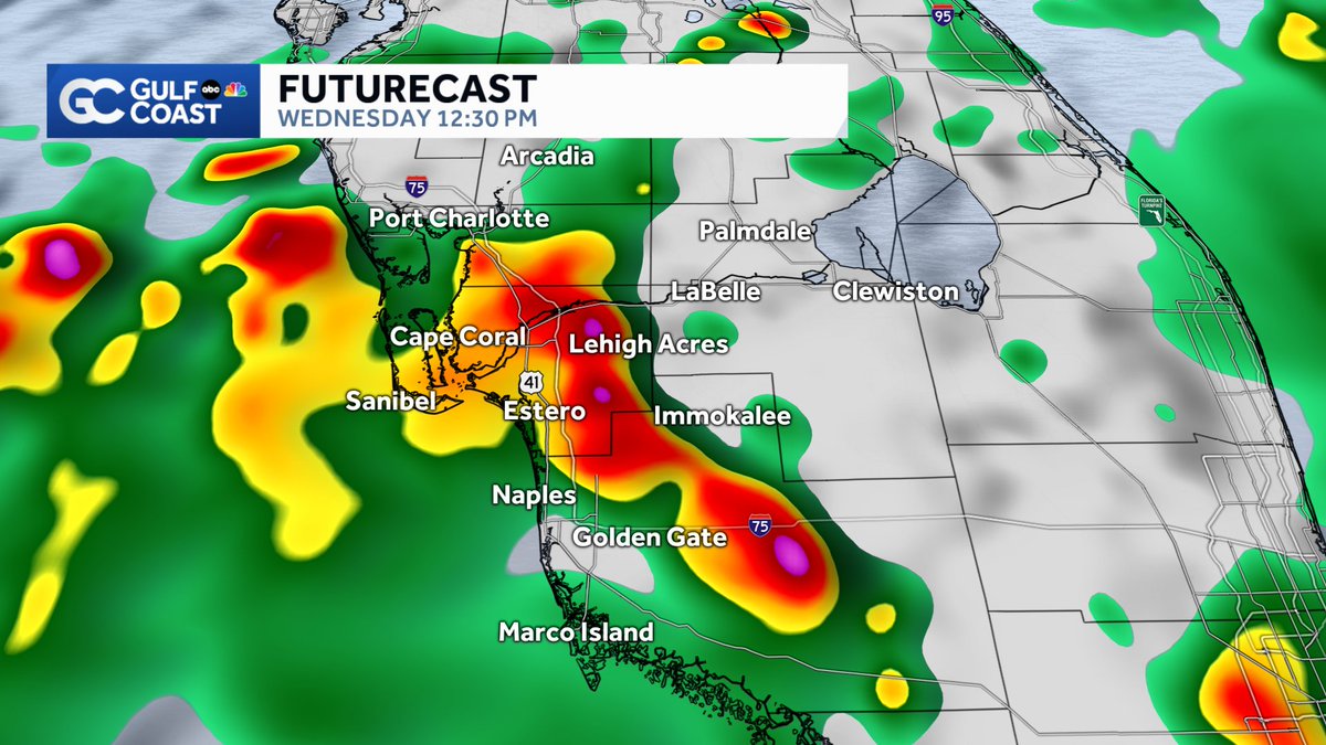 Jason Dunning (@jasondunning) on Twitter photo GULF COAST WEATHER IMPACT DAY⚠️
🔴Heavy rain & flood threat increasing for #swfl
Will need to watch for training bands of heavy rain today, which could put out 3-5" in some neighborhoods.
Count on <a href="/GCNNow/">Gulf Coast News</a> to keep you updated. GULF COAST WEATHER IMPACT DAY⚠️
🔴Heavy rain & flood threat increasing for #swfl
Will need to watch for training bands of heavy rain today, which could put out 3-5" in some neighborhoods.
Count on <a href="/GCNNow/">Gulf Coast News</a> to keep you updated.