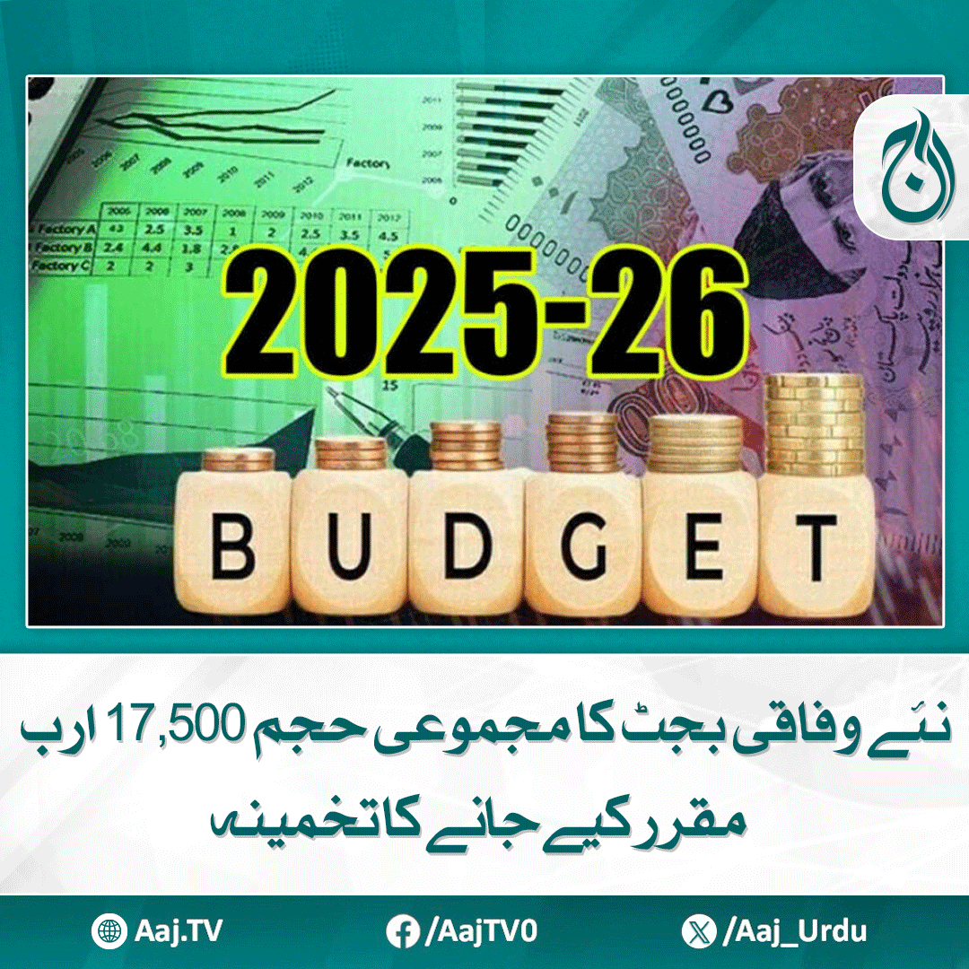 Aaj_Urdu's tweet photo. نئے بجٹ کا مجموعی حجم گزشتہ سال کی نسبت 1,300 روپے کم ہوگا
مزید پڑھیے: https://t.co/o1O4QSQu6k
#AajNews #FederalBudget #Budget2025 #17500Billion #PakistanEconomy #BudgetEstimate #BreakingNews https://t.co/pjzNTiHaOs