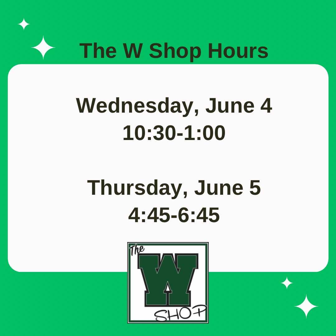 The final two shopping days this school year!