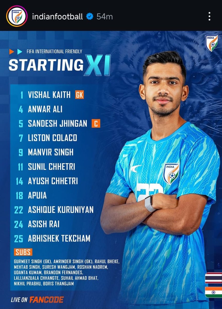click4abhishek's tweet image. Changte and Mahesh not in first 11. 
What is the coach doing.