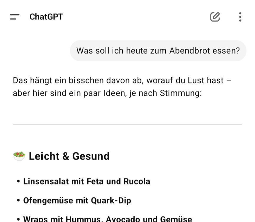 Wieso nutze ich ChatGPT für sowas?
Was stimmt nicht mit mir. 😃😂