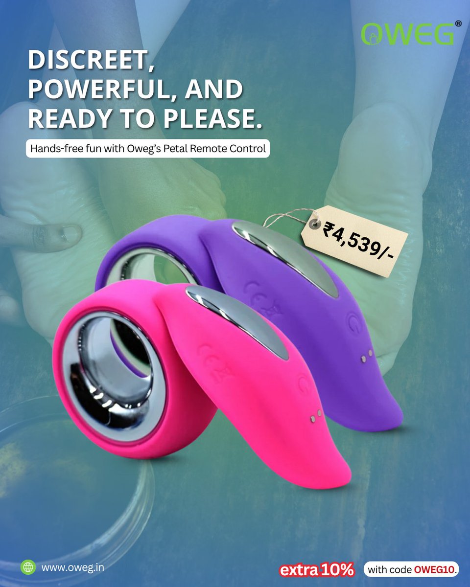 owegonline's tweet image. Experience hands-free pleasure with Oweg’s Petal Remote Control. Discreet, powerful, and ready to please! Get 10% off with code OWEG10.
Shop now at - shorturl.at/1ou6P
#OwegPleasure #RemoteControlFun #HandsFreeVibes #PleasureTech #SelfCare #LuxuryWellness