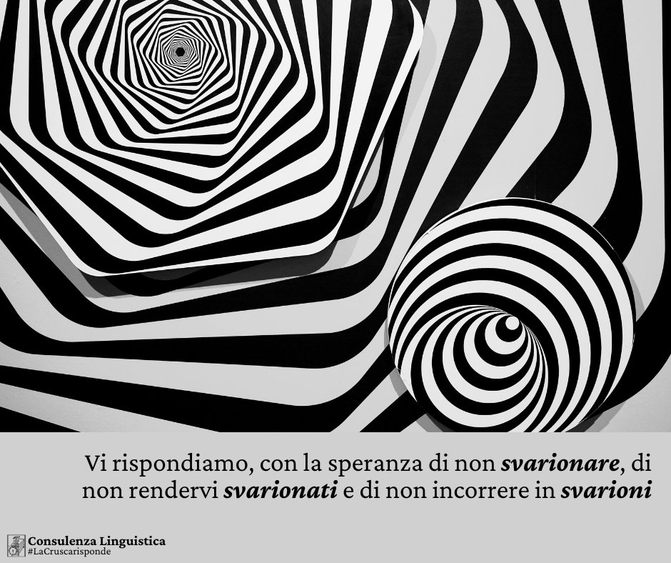 Alfonso Ricci risponde alle domande dei lettori su "svarione", "svarionare" e "svarionato": bit.ly/svarione_crusca