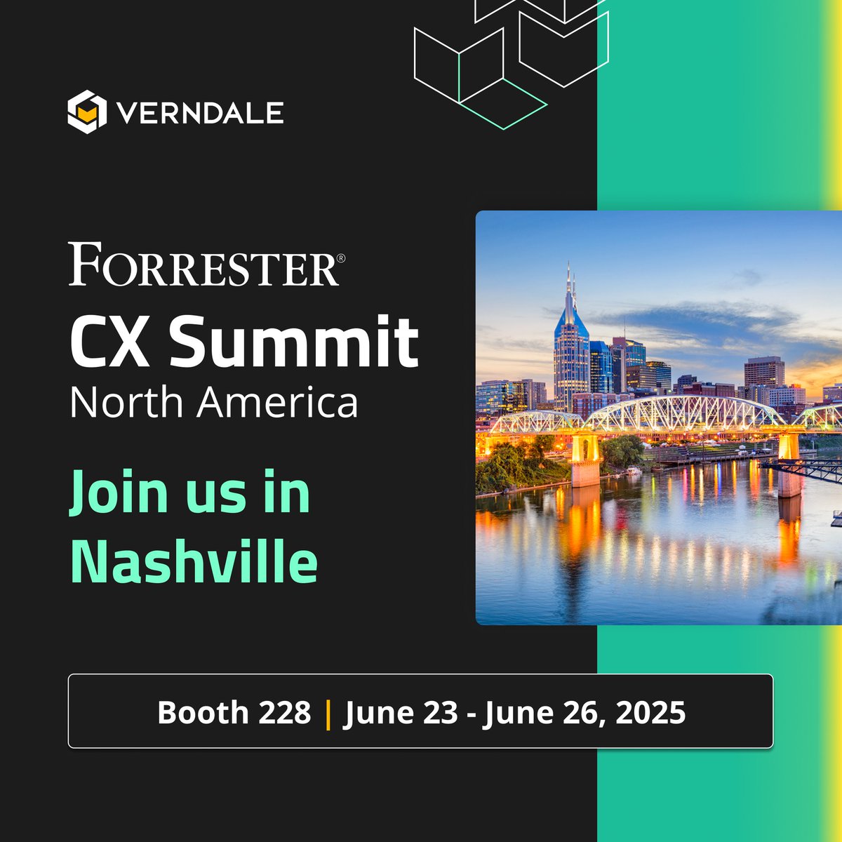 🎶 We're headed to Music City for <a href="/forrester/">Forrester</a> CX Summit, where the best in CX, B2C marketing, and digital business leaders come together! Will we see you there?