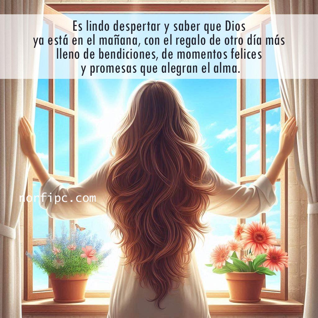 ¡Buenos días!
Es lindo despertar y saber que Dios ya está en el mañana, con el regalo de otro día más lleno de bendiciones, de momentos felices y promesas que alegran el alma.
#mensajescristianos
#pensamientoscristianos