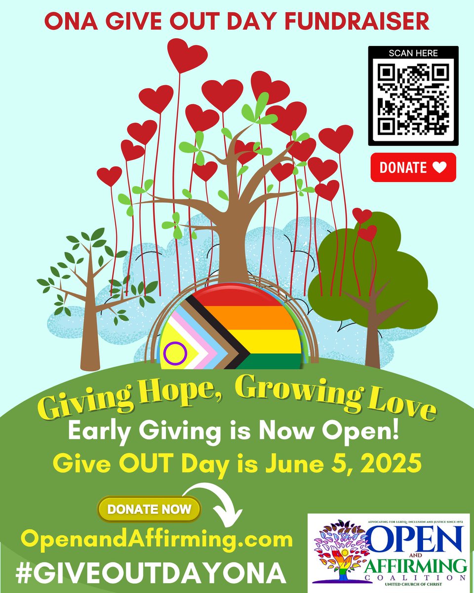 Tomorrow is #GiveOUTDay—and we need you with us.
Early giving is open, but we’re still far from our goal.
🎯 5,000 donors. Just $10 each.
Show up with love.
Fuel this movement for justice + joy.
🌈 Donate now: giveoutday.org/organization/O…
#ONA #Pride2025