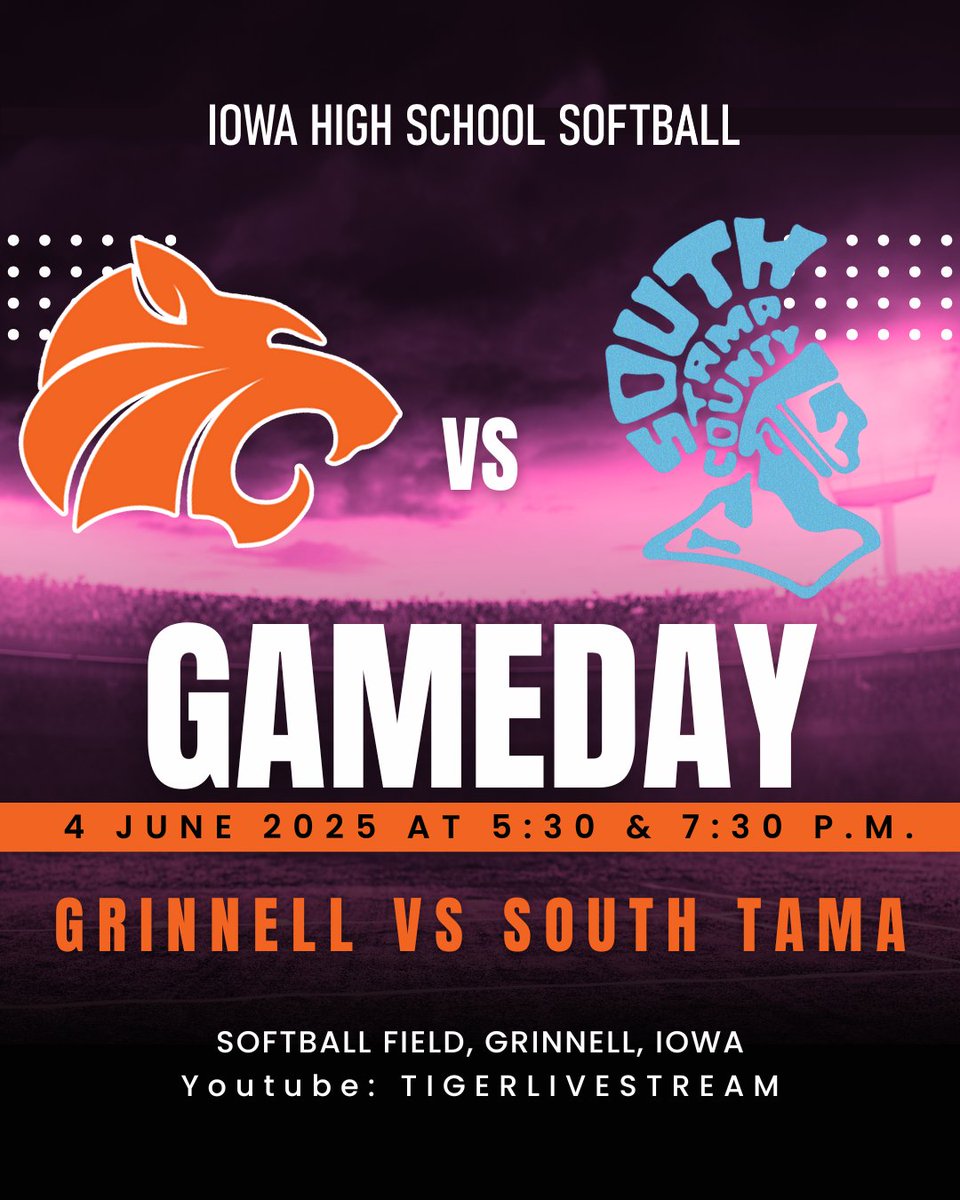 Tiger Sports LIVE Stream Network (@tigerslive_) on Twitter photo Tiger Softball- <a href="/Grinnell_SBall/">Grinnell Softball</a> hosts South Tama for WaMaC Softball for a DH-
Game #1 at 5:30 pm; Game #2 at 7:30 pm. Come out and fill the stands! If you can't make it, watch it here
zurl.co/mgX3E
zurl.co/KBWkq
<a href="/GRINNELL_AD/">Grinnell Activities</a> <a href="/STCTrojans/">South Tama County</a> Tiger Softball- <a href="/Grinnell_SBall/">Grinnell Softball</a> hosts South Tama for WaMaC Softball for a DH-
Game #1 at 5:30 pm; Game #2 at 7:30 pm. Come out and fill the stands! If you can't make it, watch it here
zurl.co/mgX3E
zurl.co/KBWkq
<a href="/GRINNELL_AD/">Grinnell Activities</a> <a href="/STCTrojans/">South Tama County</a>