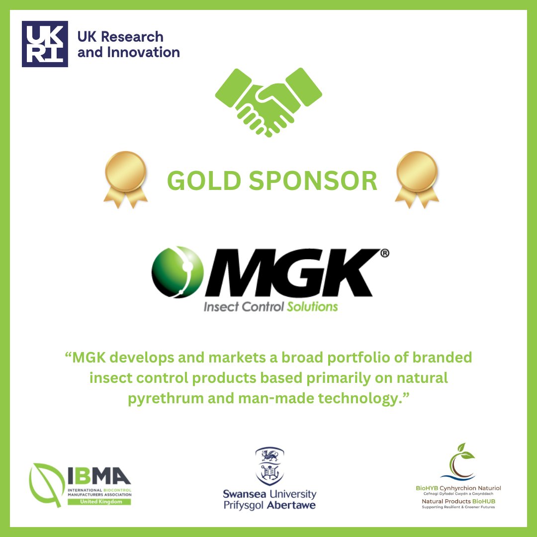 SwanseaBioHUB's tweet image. 🏅 Meet Gold Sponsor - @MGKInsect 🏅

Supporting:
🚜 Professional Pest Control
🐛 Animal Health
🌽 Crop Protection
🌱 Plant &amp;amp; Greenhouse
🌺 Home Gardening
🦟 Mosquito Control
💊 Vector / Public Health

Join us at New IPM 2025! Sign up &amp;gt;&amp;gt; bit.ly/42aoGwu

#IPM #NewIPM2025
