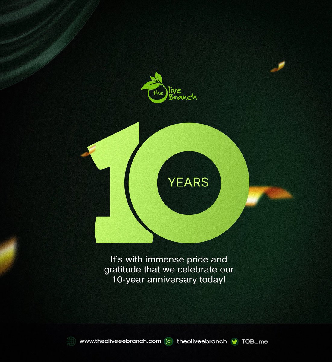 TOB_me_'s tweet photo. THE OLIVE BRANCH IS 10! 🥺💚🎉 https://t.co/JNeUPb8BQp