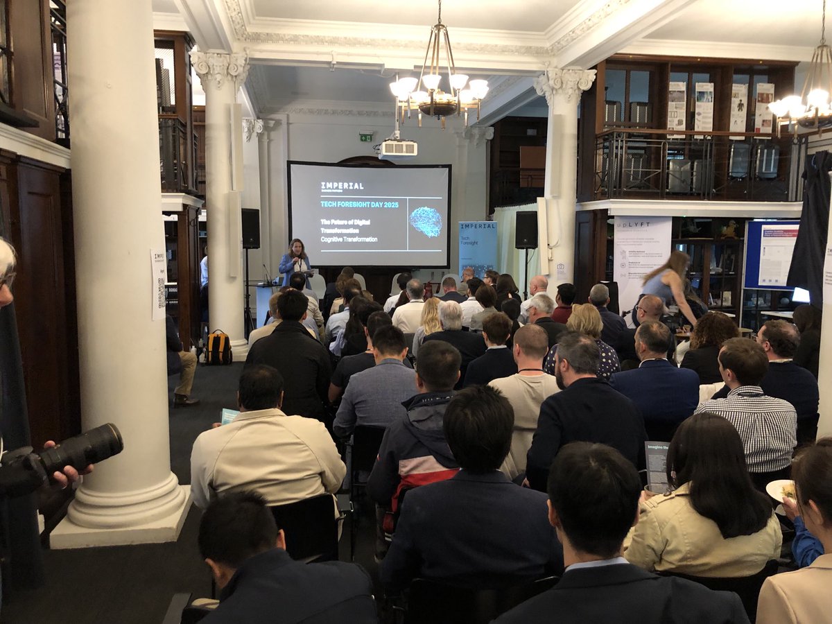 ImperialIdeas's tweet image. And we’re off - ⁦@ICTechForesight⁩’s 2025 event kicks off here at the terrific ⁦@ImperialDyson⁩. The topic: #CognitiveTransformation.
Look out for full write up next week if you aren’t able to join.