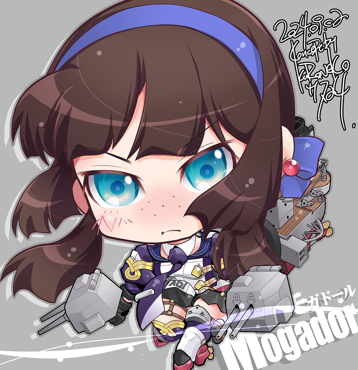 「【#KURONEKO艦これデフォルメ絵(再)】 モガドール Mogador #艦」|KURONEKO@4/9ｻｲﾄﾞKOBE【委託＆色々】のイラスト