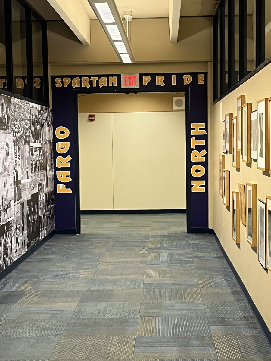 Thank you FNH Booster Club for helping fund the library hallway project. It looks awesome!   #SpartanPride