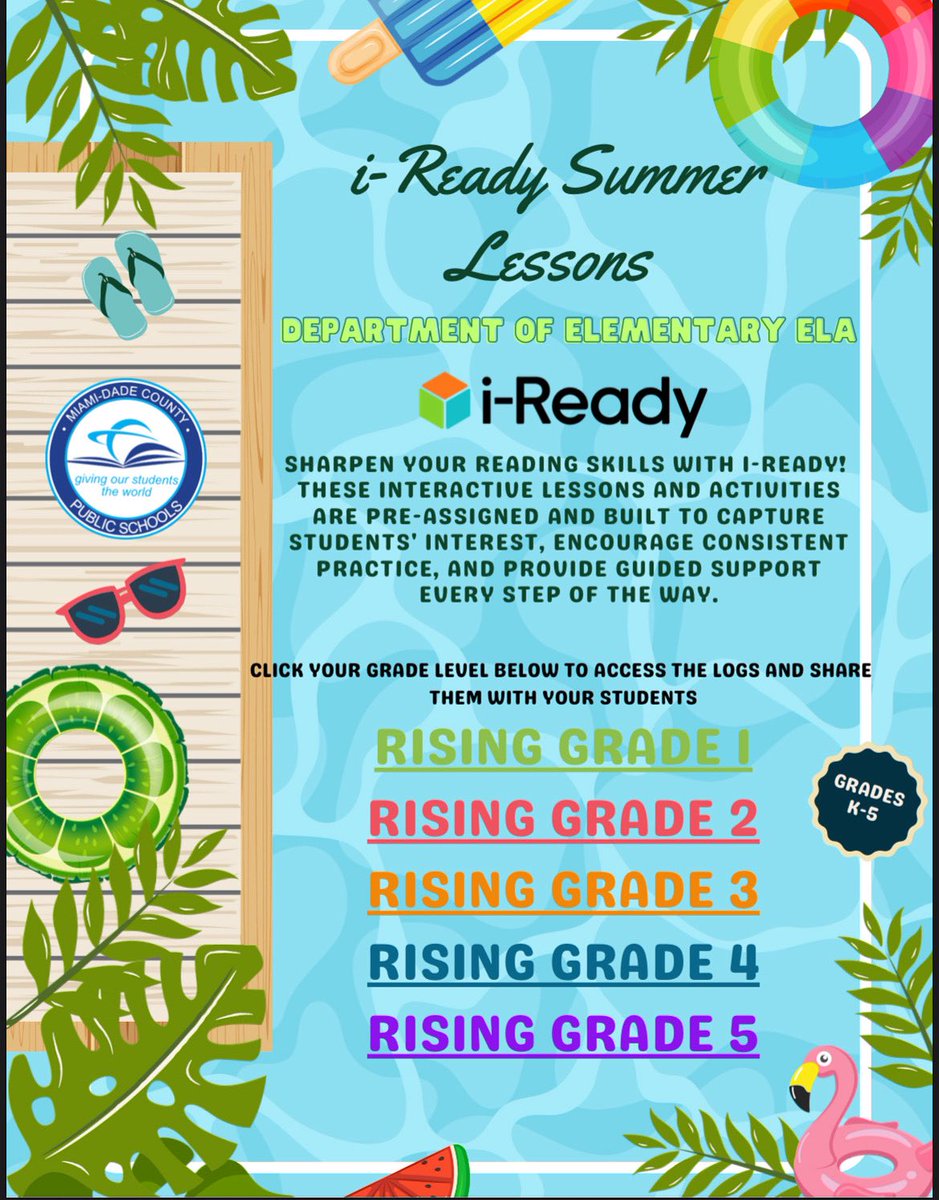 MDCPS_ELA's tweet image. Sharpen your reading skills with I-Ready! These interactive lessons and activities are pre-assigned and built to capture students’ interests, encourage consistent practice, and provide guided support every step of the way!☀️😎 @MDCPSAcademics @LDIAZ_CAO @DOADirector