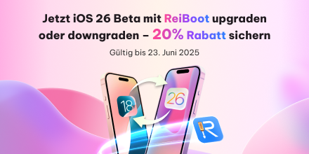 TenorshareD's tweet photo. 🤩iOS 26 Beta kommt! Bereit für das Upgrade oder Downgrade?
🌟Mit ReiBoot kannst du sicher auf iOS 26 Beta up- oder downgraden – ganz ohne Datenverlust!
📣Nur für kurze Zeit: 20 % RABATT
🔥 Nicht verpassen!
#iOS26 #iOSBeta #ReiBoot #iPhoneTipps #iOSUpgrade #iOSDowngrade https://t.co/C2Z0V6ayBg