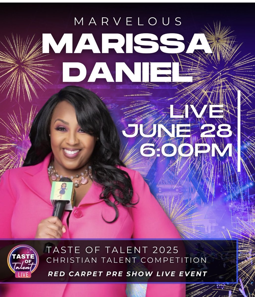#BlessedBookedandBusy
The Taste of Talent Christian Talent Competition  is just weeks away!! 😲😃 If you haven’t already, please make sure you purchase your tickets at 👇

divinelyinspiredresources.com/taste-of-talen…

You don’t want to miss these amazing artists as they grace the stage! 😃😃